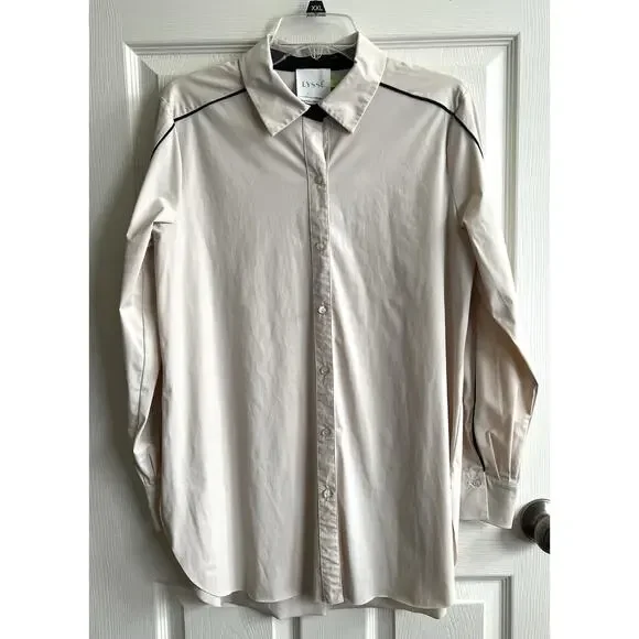 LYSSE Bundle Of 8 Solid Print Button Down Wrinkle Resistant Career Blouses Tops - Picture 10 of 16